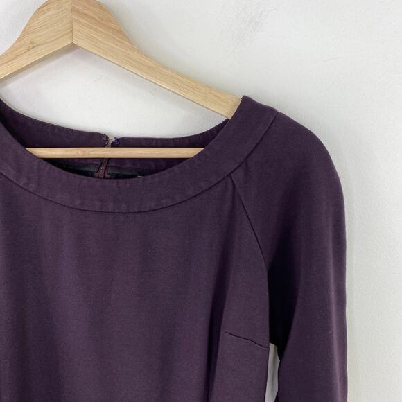 Banana Republic Dark Purple Three-Quarter Sleeve Sheath Dress Women's Size 2 - Picture 2 of 7